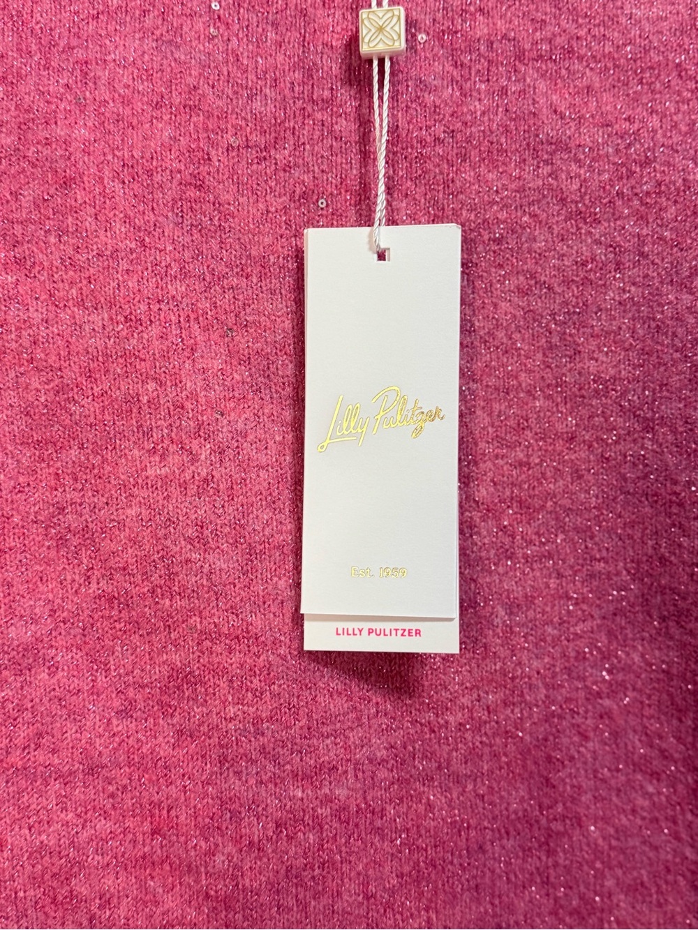 NWT Lilly Pulitzer Lola Sequin Sweater in Confetti Pink Metallic - Picture 14 of 16